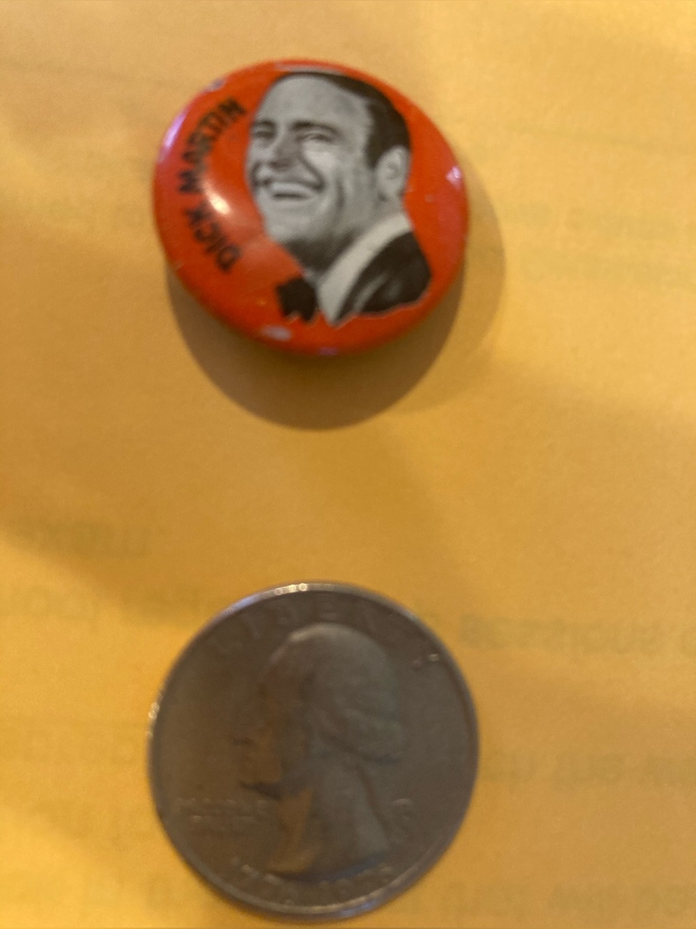 Vintage 1969 Laugh-In Dick Martin Pinback Button Badge TV Comedy Collectible